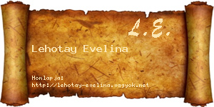 Lehotay Evelina névjegykártya